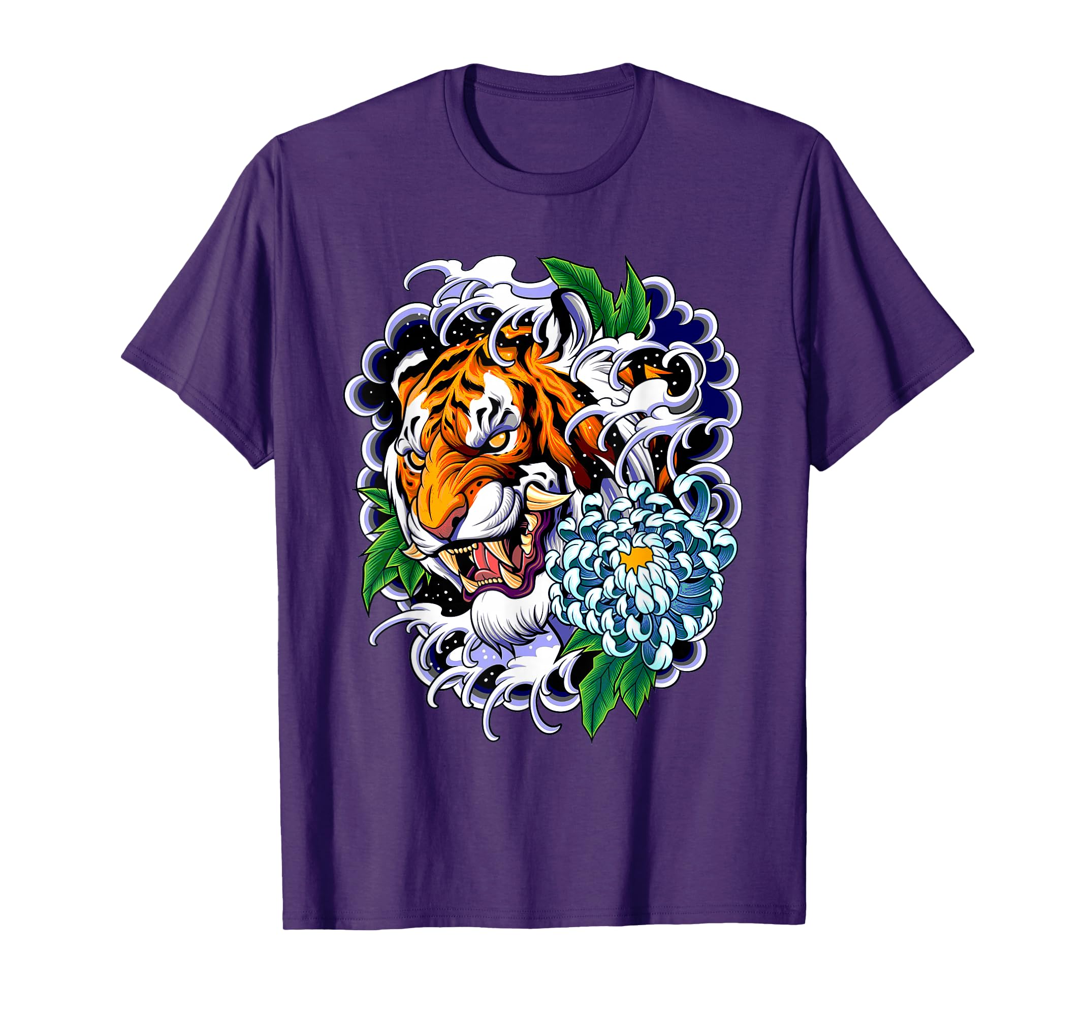 Traditional Japanese Tattoo Tiger Wave T-Shirt - Graphic Print Men Women - T-Shirt, Sweatshirt, Hoodie
