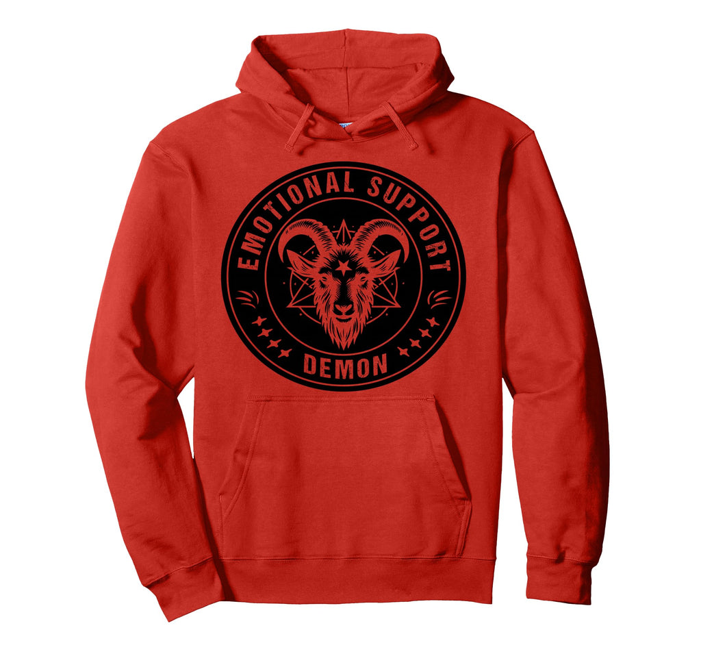 Emotional Support Demon Emotional Hoodie - Minimalist Print for Adults - T-Shirt, Sweatshirt, Hoodie