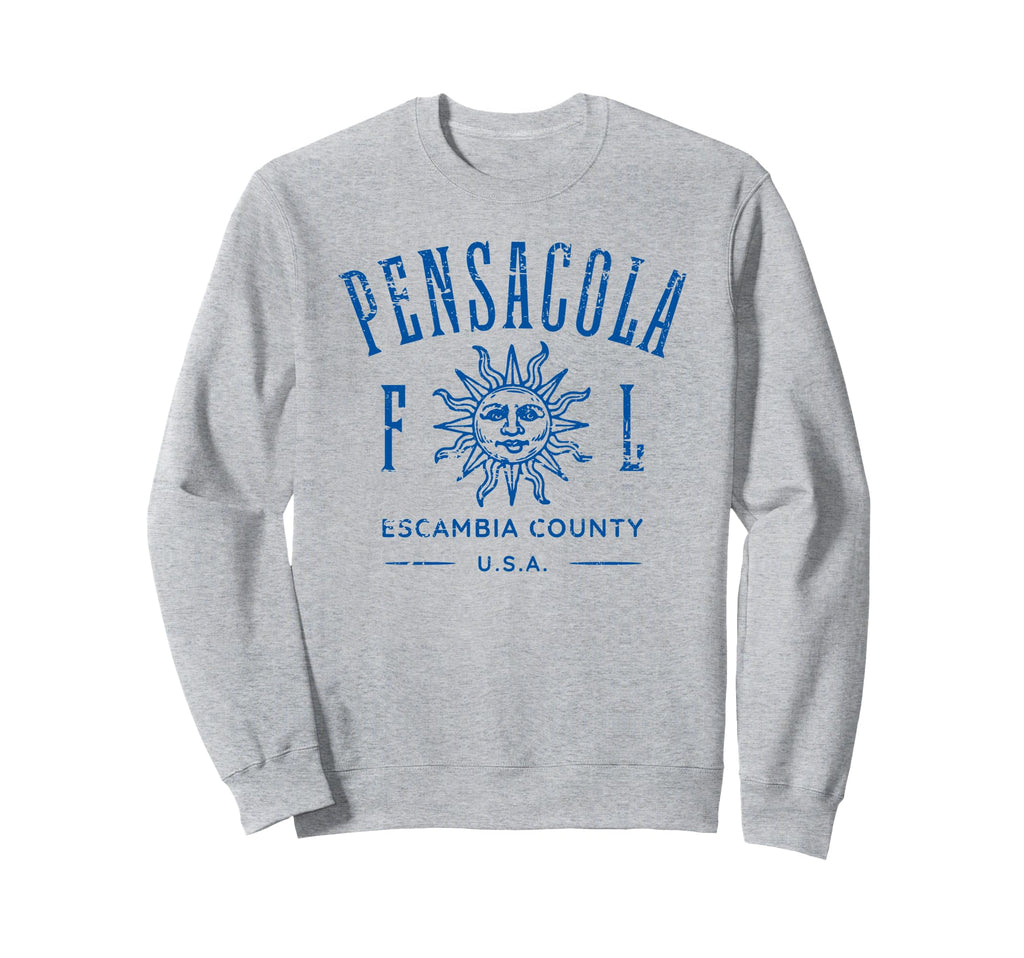 Pensacola Florida Distressed Sweatshirt - Custom Art Print for Adults - T-Shirt, Sweatshirt, Hoodie