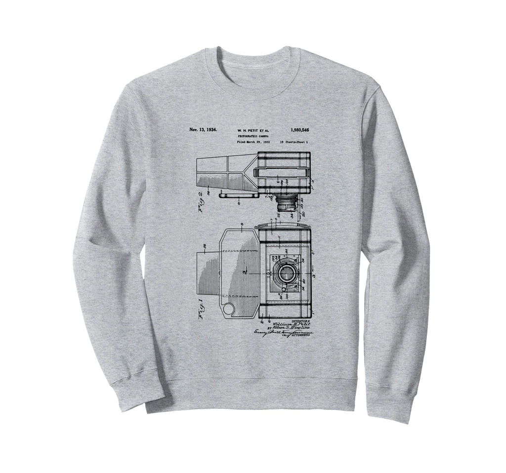 Camera Photographic Patent 1934 Sweatshirt - Custom Art Print Men Women - T-Shirt, Sweatshirt, Hoodie
