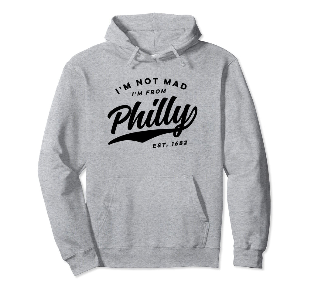 Im Not Mad Im From Philly 1970S Hoodie - Minimalist Print Men Women - T-Shirt, Sweatshirt, Hoodie