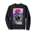 Funny Gorilla Bow Tie 80S Synthwave Sweatshirt - Trendy Graphic Men Women - T-Shirt, Sweatshirt, Hoodie
