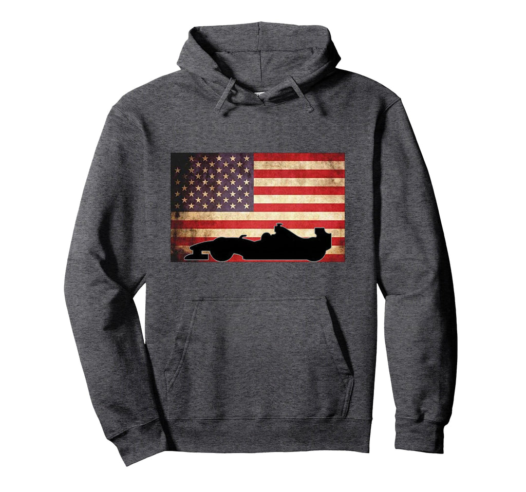 American Usa Flag Indy Car Fan Lover Hoodie - Graphic Print for Adults - T-Shirt, Sweatshirt, Hoodie