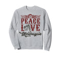 Motorcycle Biker Female Peace Love Sweatshirt - Graphic Print for Adults - T-Shirt, Sweatshirt, Hoodie