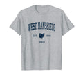 West Mansfield Ohio Oh Athletic Navy T-Shirt - Custom Art Print for Adults - T-Shirt, Sweatshirt, Hoodie