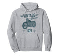 Born 1975 50Th Birthday Motorbike Hoodie - Trendy Graphic Men Women - T-Shirt, Sweatshirt, Hoodie