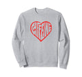 Caffeine Love Heart Typography Sweatshirt - Aesthetic Graphic Unisex - T-Shirt, Sweatshirt, Hoodie