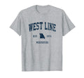 West Line Missouri Mo Athletic Navy T-Shirt - Unique Graphic Men Women - T-Shirt, Sweatshirt, Hoodie