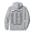 List 99 Reasons To Stay Alive Hoodie - Fun Novelty Design for Adults - T-Shirt, Sweatshirt, Hoodie