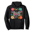 Crochet Dragonfly Floral Shapes Mania Hoodie - Novelty Apparel for Adults - T-Shirt, Sweatshirt, Hoodie