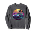 Synthwave Sports Car Race Car Guy Sweatshirt - Fun Novelty Design Unisex - T-Shirt, Sweatshirt, Hoodie