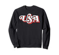 Usa Typography Patriotic 4Th July Sweatshirt - Aesthetic Graphic for Adults - T-Shirt, Sweatshirt, Hoodie