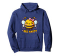 Funny Bee Happy Kawaii Buzz Hoodie - Aesthetic Graphic Unisex - T-Shirt, Sweatshirt, Hoodie