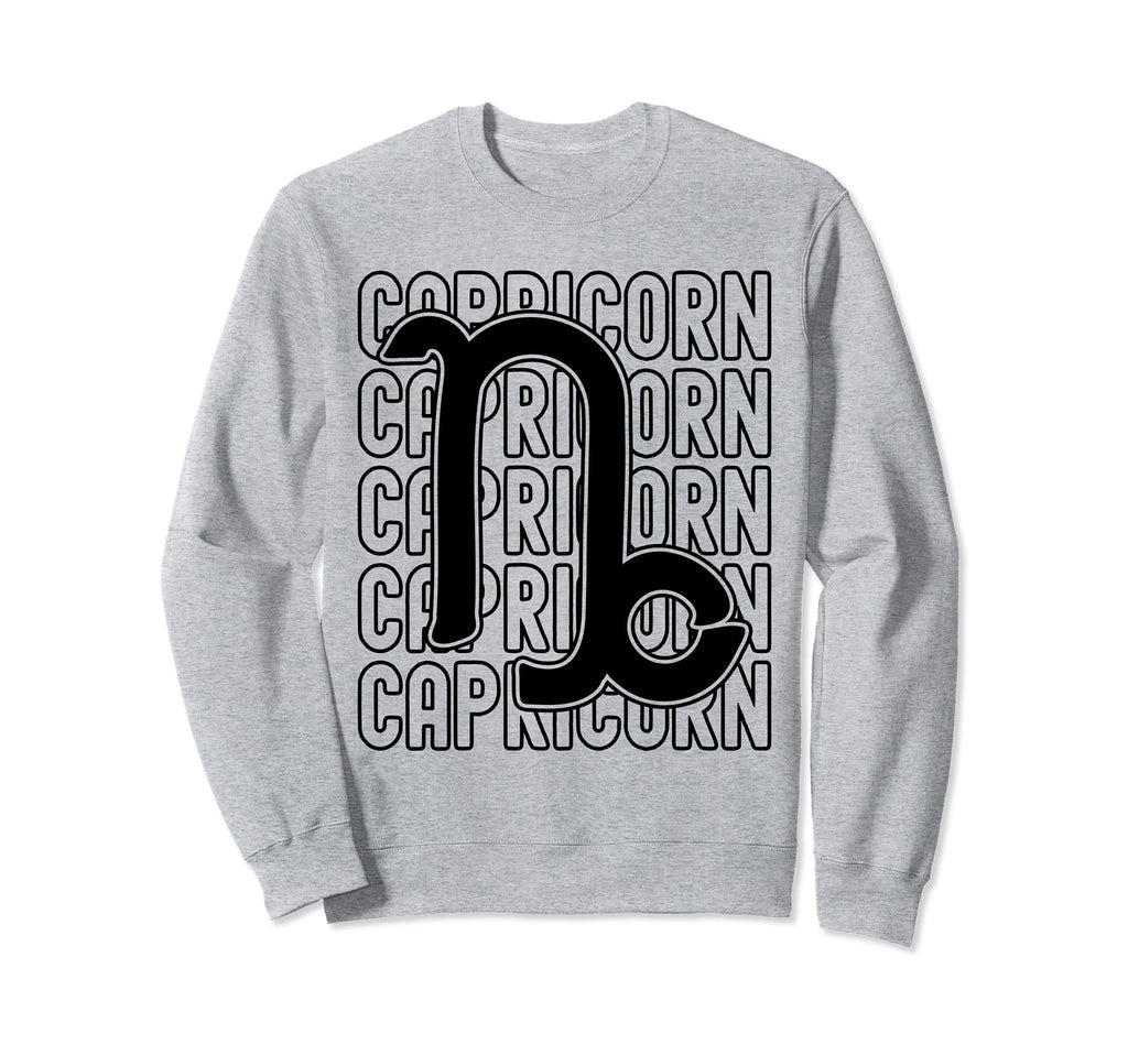 Capricorn Zodiac Sign Typography Sweatshirt - Casual Everyday Wear Unisex - T-Shirt, Sweatshirt, Hoodie