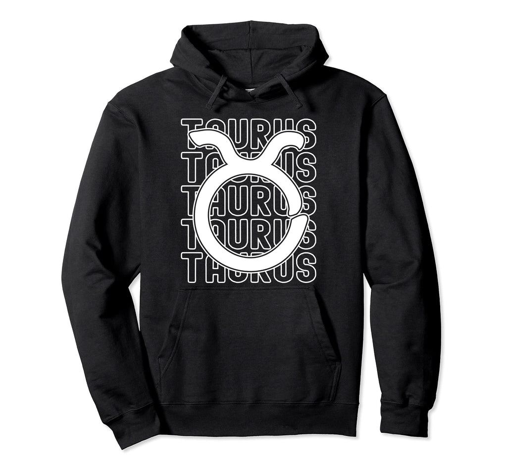 Taurus Zodiac Sign Typography Hoodie - Fun Novelty Design for Adults - T-Shirt, Sweatshirt, Hoodie