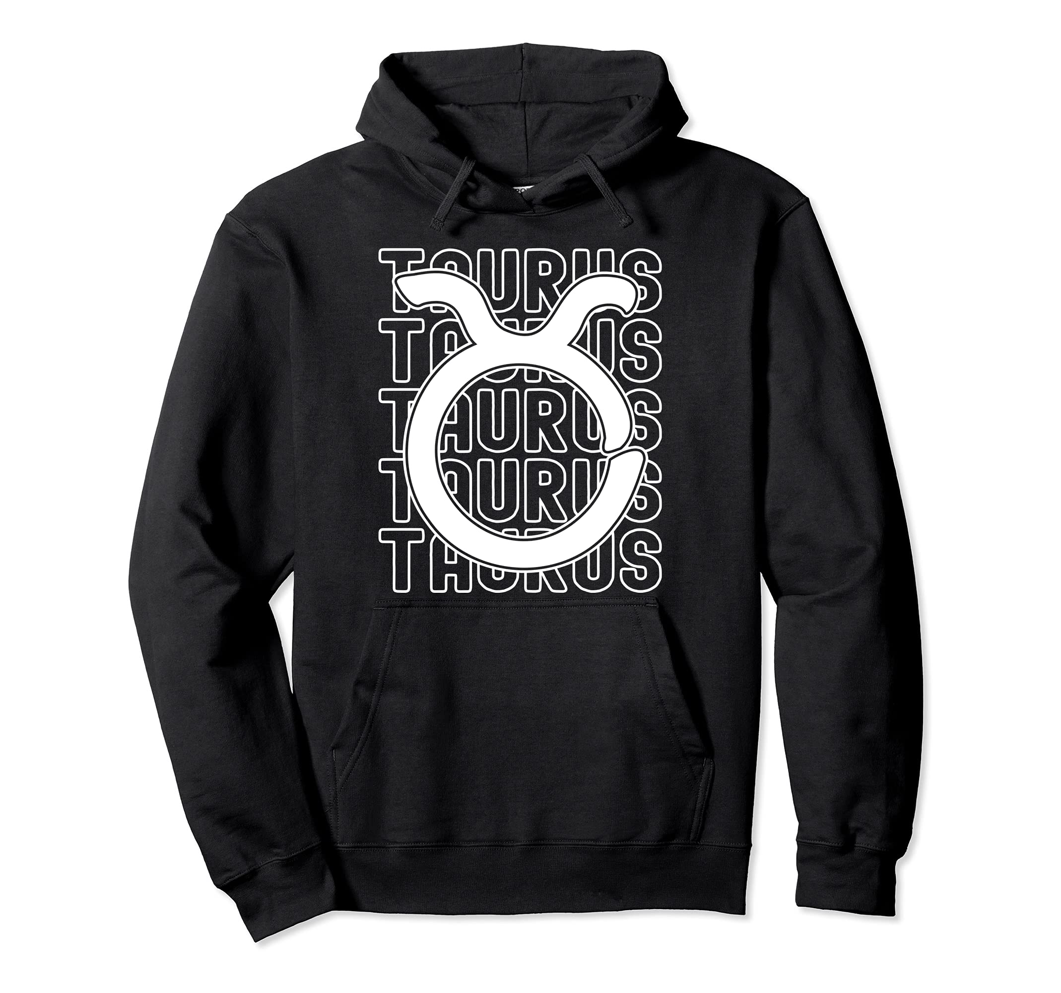 Taurus Zodiac Sign Typography Hoodie - Fun Novelty Design for Adults - T-Shirt, Sweatshirt, Hoodie