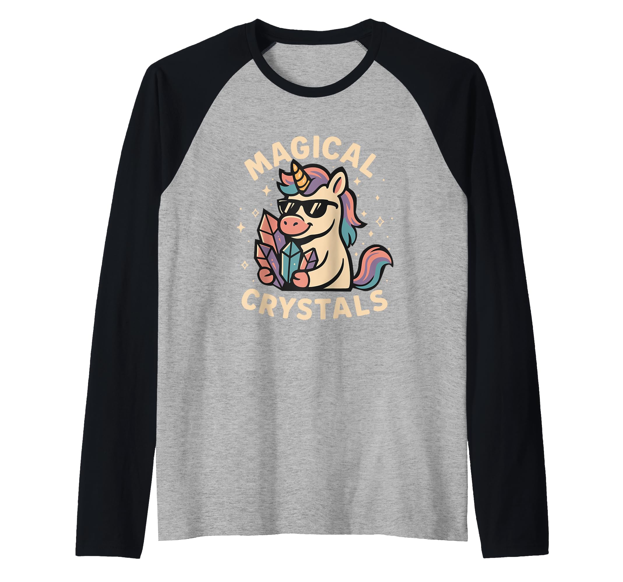 Unicorn Magical Crystals Energy Hoodie - Aesthetic Graphic for Adults - T-Shirt, Sweatshirt, Hoodie