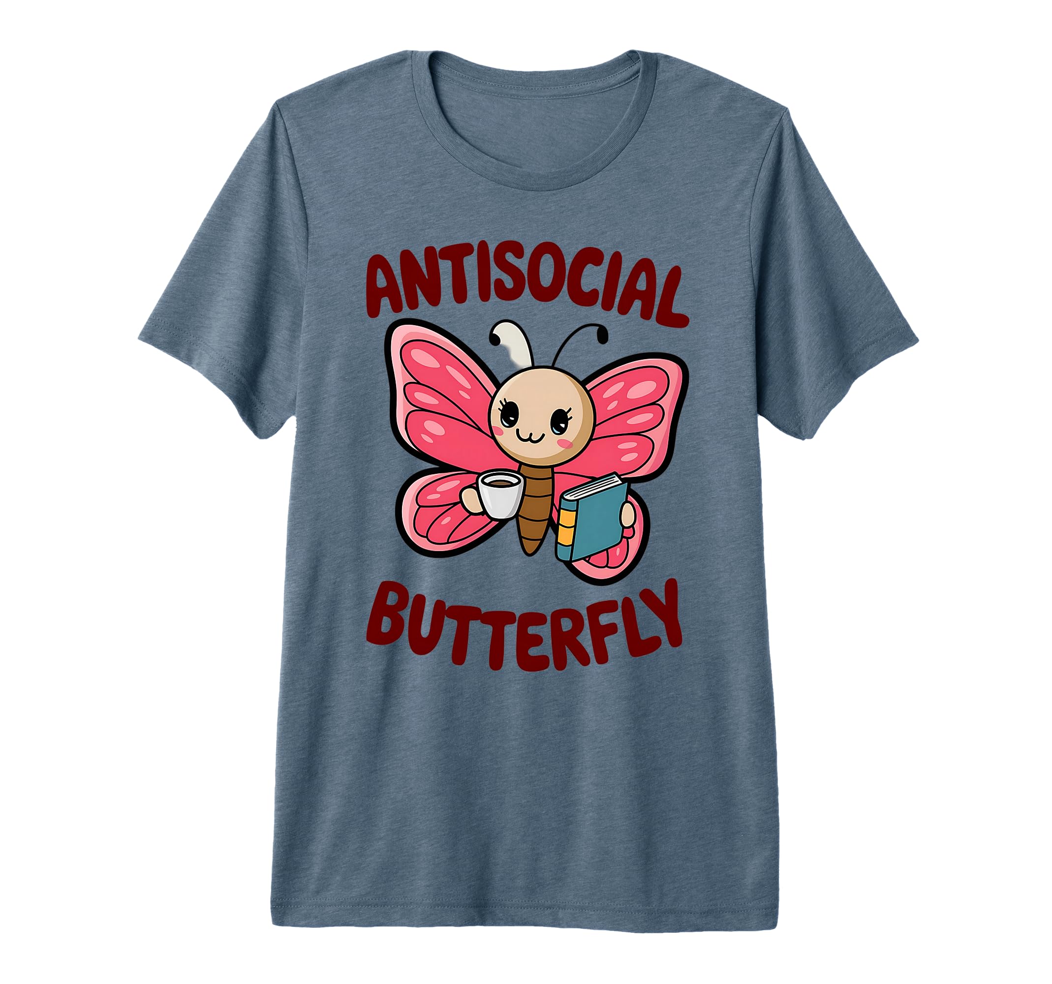 Groovy Anti Social Butterfly Ironic T-Shirt - Fun Novelty Design Men Women - T-Shirt, Sweatshirt, Hoodie