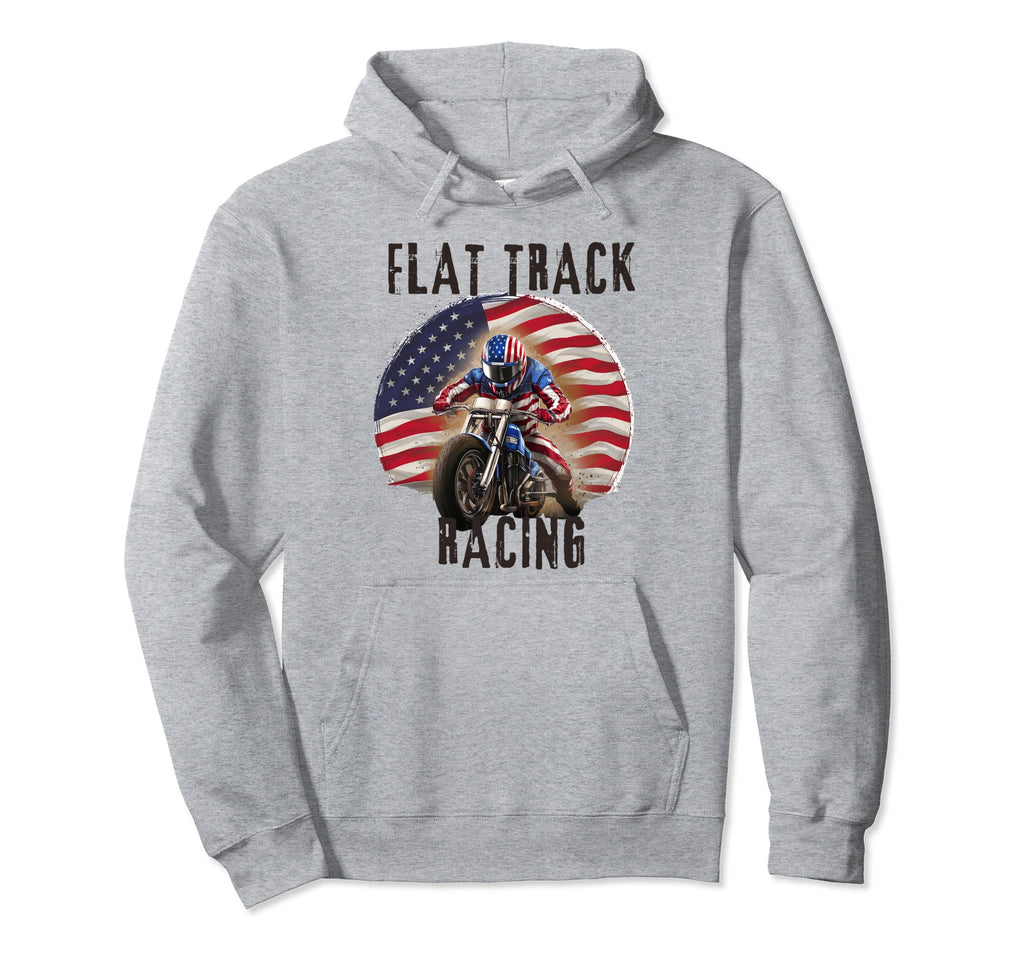 Flat Track Motorcycle Racing Hoodie - Casual Everyday Wear for Adults - T-Shirt, Sweatshirt, Hoodie