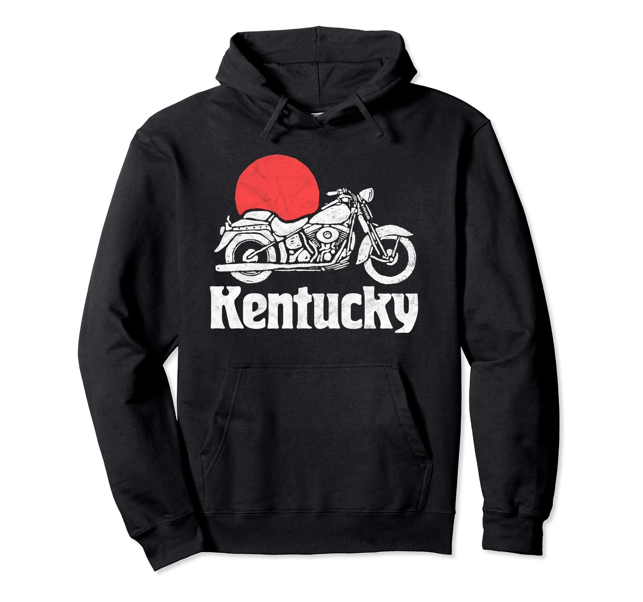 Kentucky Motorcycle Sun Minimalist Hoodie - Graphic Print for Adults - T-Shirt, Sweatshirt, Hoodie