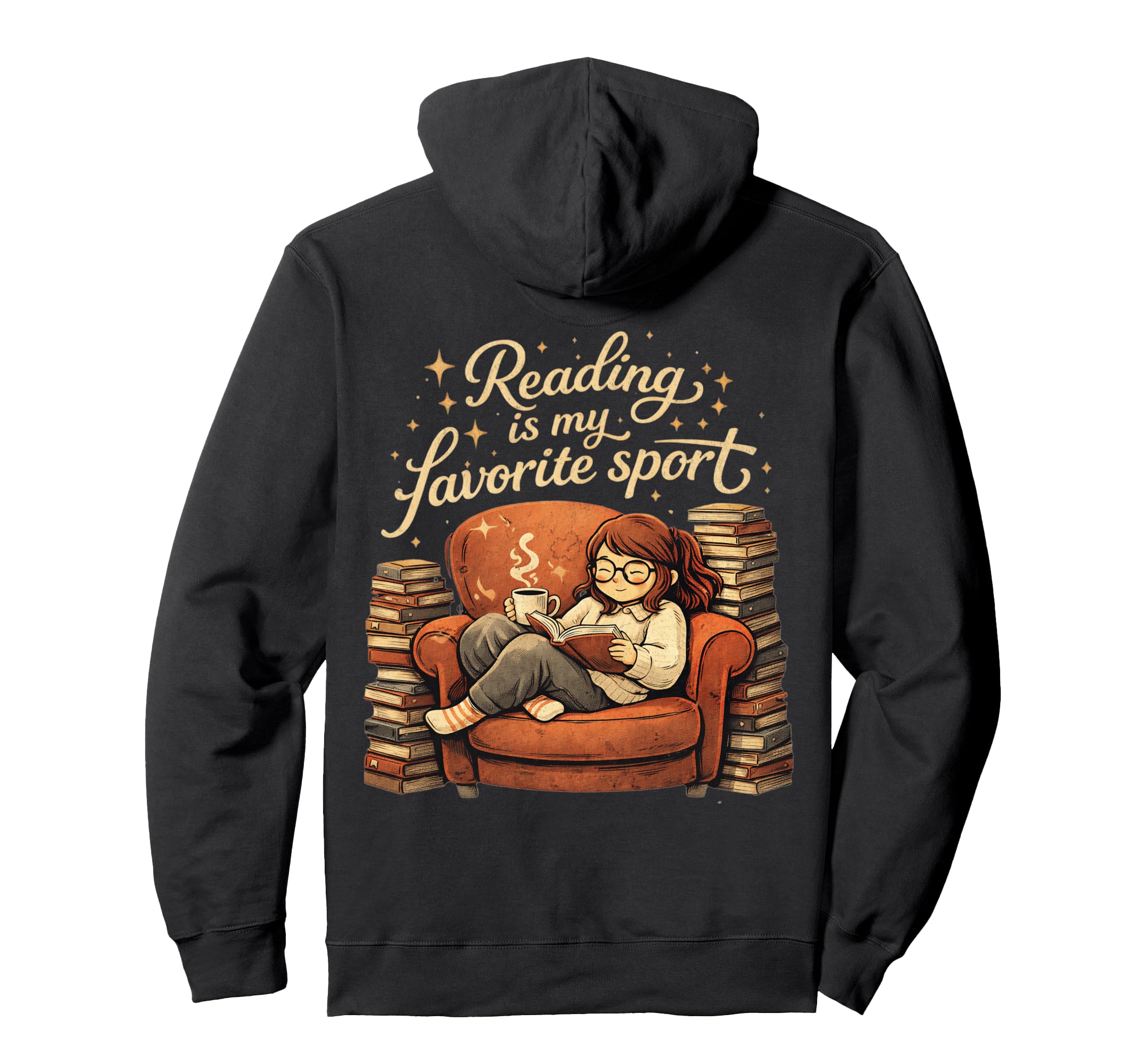 Reading Is My Favorite Sport Book Lover Hoodie - Novelty Apparel Unisex - T-Shirt, Sweatshirt, Hoodie