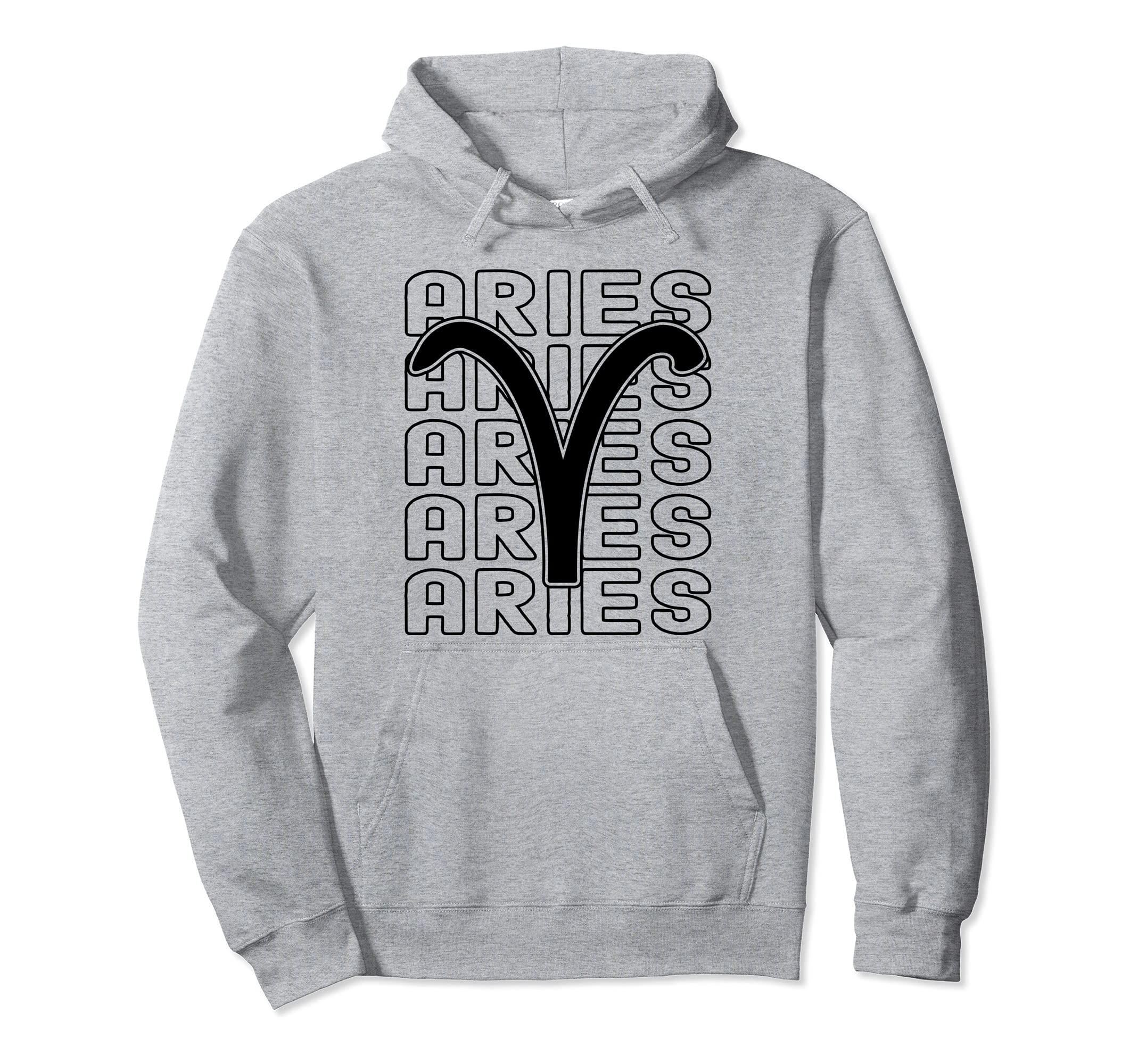 Aries Zodiac Sign Typography Hoodie - Aesthetic Graphic for Adults - T-Shirt, Sweatshirt, Hoodie