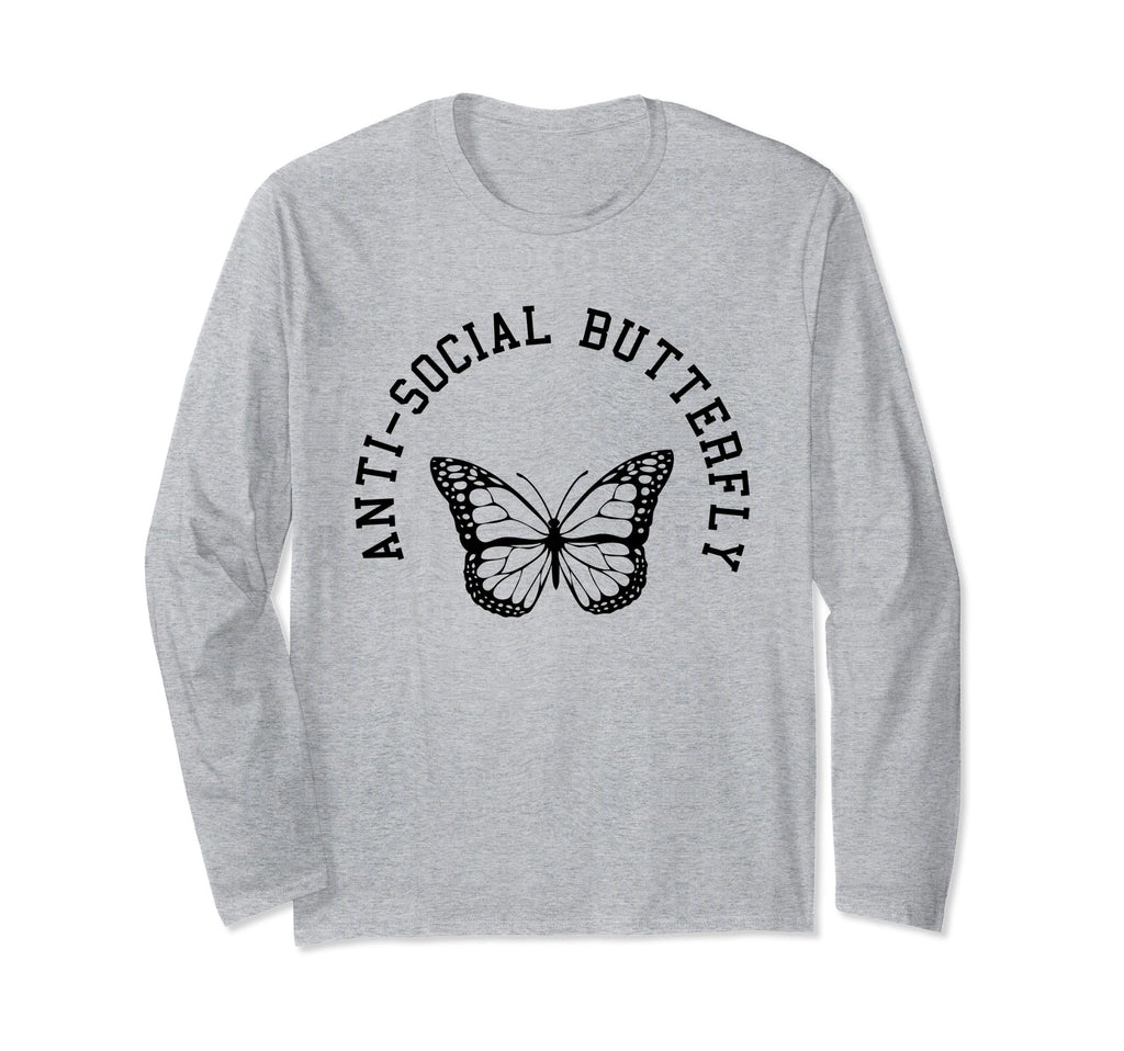 Anti Social Butterfly Funny Meme T-Shirt - Minimalist Print for Adults - T-Shirt, Sweatshirt, Hoodie