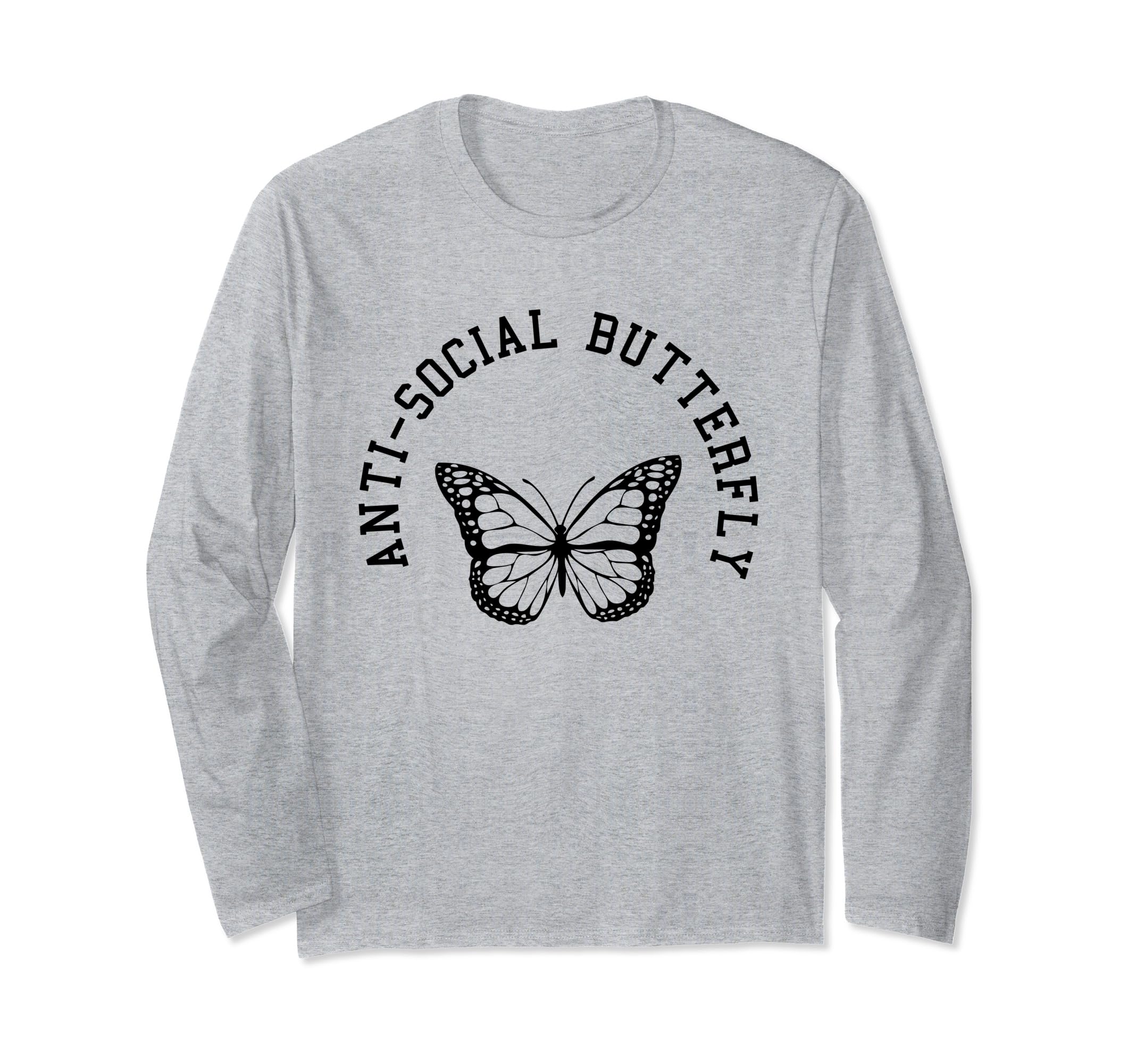 Anti Social Butterfly Funny Meme T-Shirt - Minimalist Print for Adults - T-Shirt, Sweatshirt, Hoodie