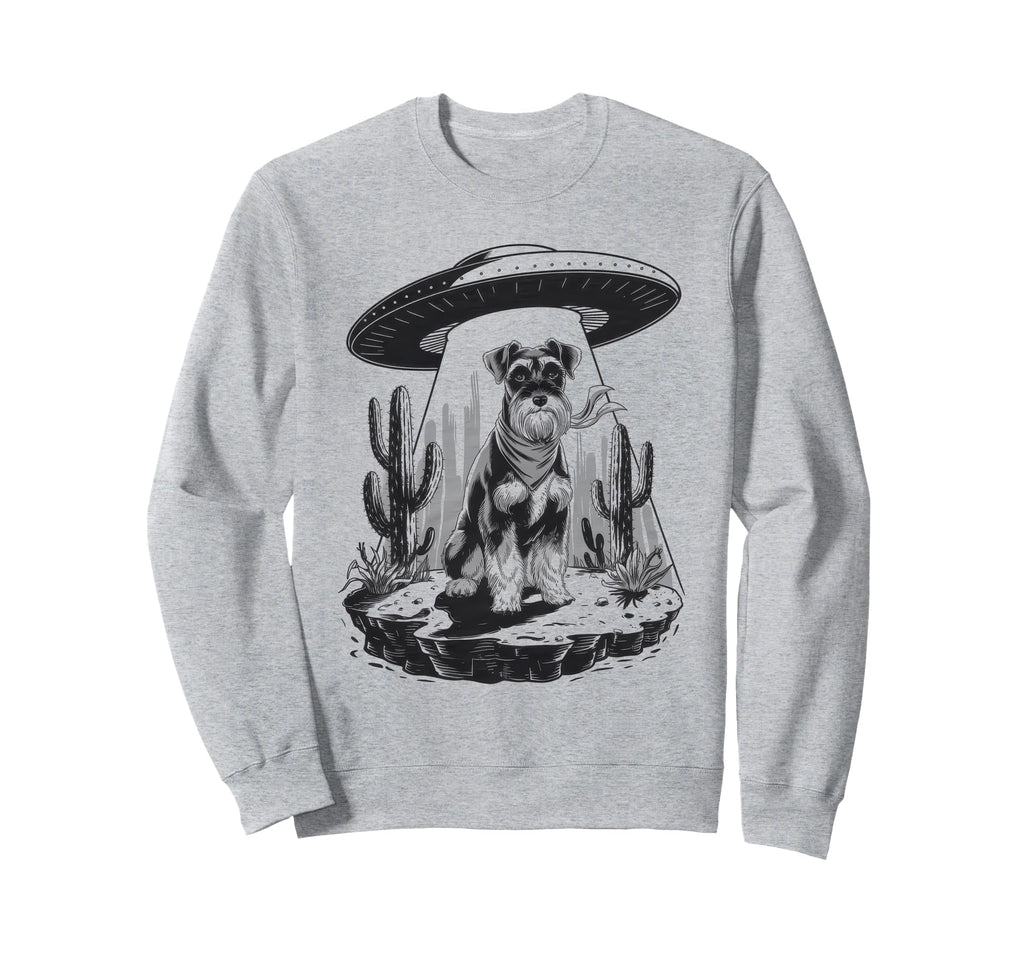 Schnauzer Schnauzer Ufo Western Sweatshirt - Novelty Apparel for Adults - T-Shirt, Sweatshirt, Hoodie