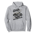 Only Papaws Riding Motorcycle Lovers Hoodie - Minimalist Print for Adults - T-Shirt, Sweatshirt, Hoodie
