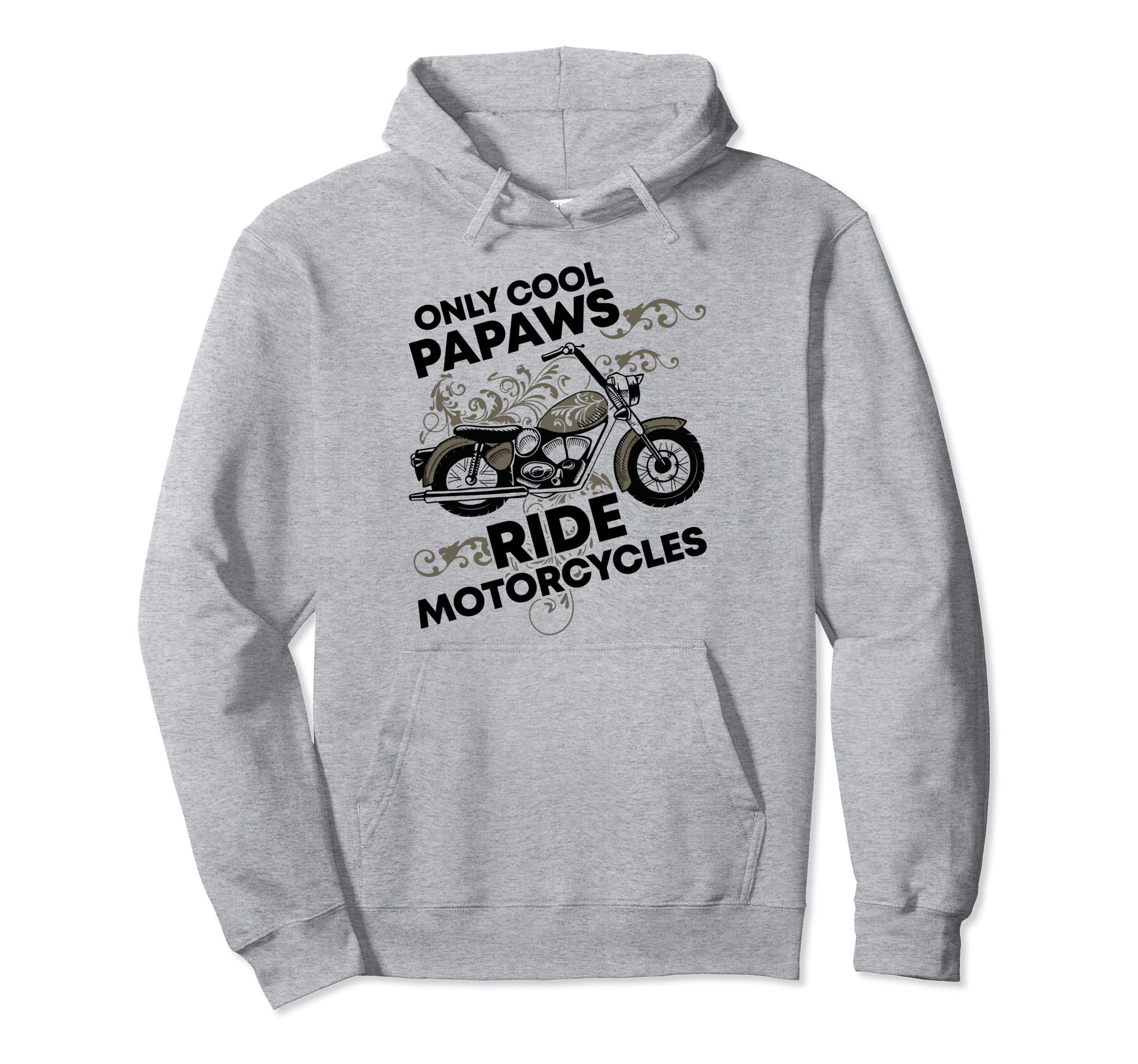 Only Papaws Riding Motorcycle Lovers Hoodie - Minimalist Print for Adults - T-Shirt, Sweatshirt, Hoodie