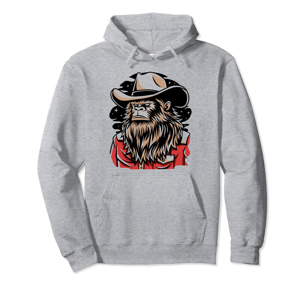 Howdy Bigfoot Sasquatch Cowboy Rodeo Hoodie - Minimalist Print Unisex - T-Shirt, Sweatshirt, Hoodie