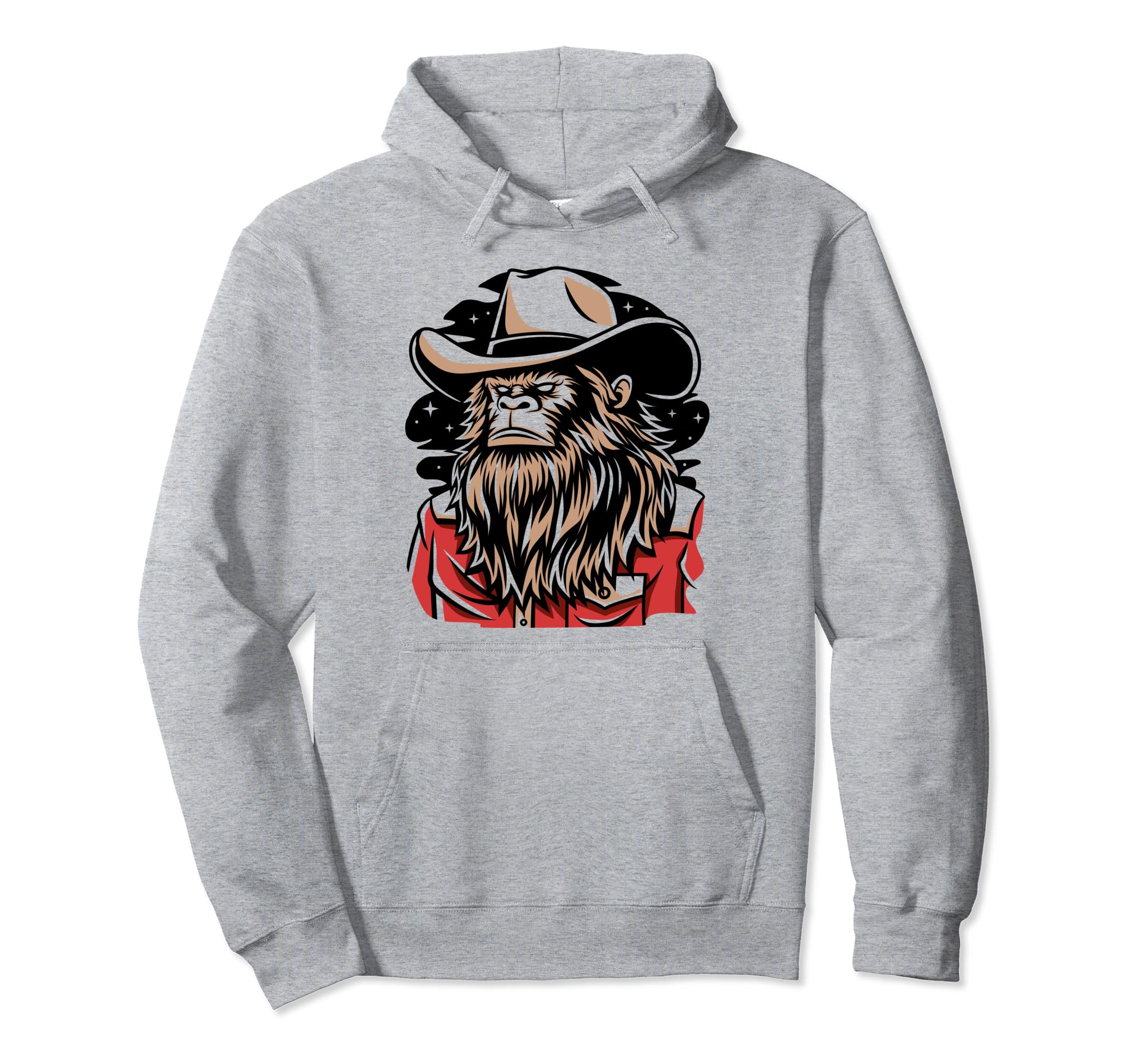 Howdy Bigfoot Sasquatch Cowboy Rodeo Hoodie - Minimalist Print Unisex - T-Shirt, Sweatshirt, Hoodie