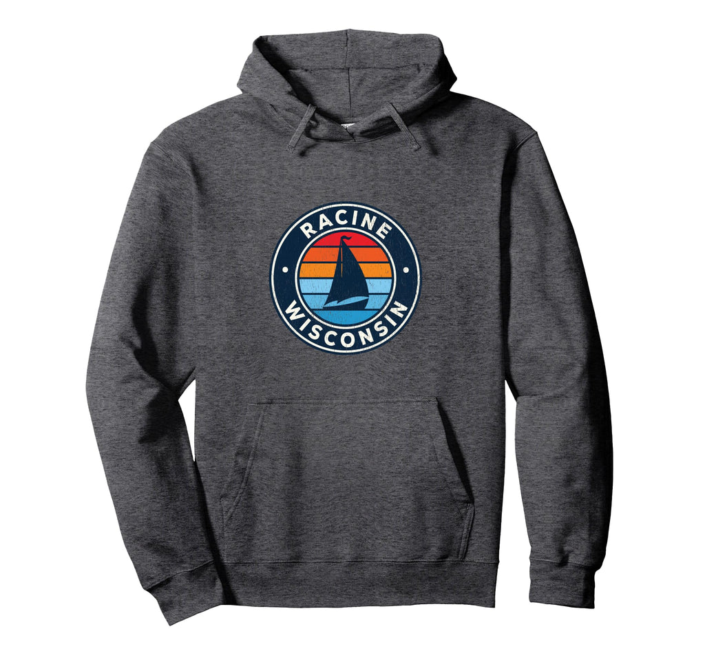 Racine Wisconsin Wi Sailboat 70S Hoodie - Streetwear Style Unisex - T-Shirt, Sweatshirt, Hoodie