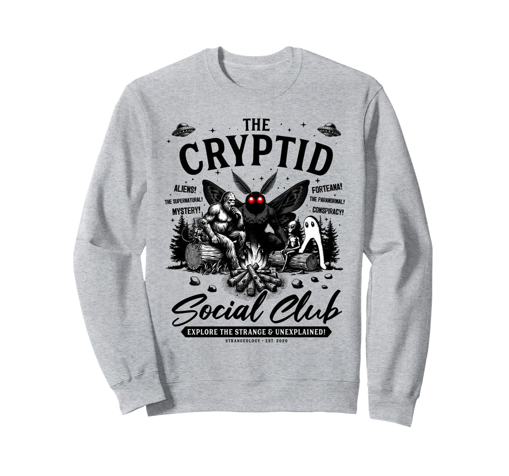 Cryptid Social Club Bigfoot Sweatshirt - Casual Everyday Wear for Adults - T-Shirt, Sweatshirt, Hoodie