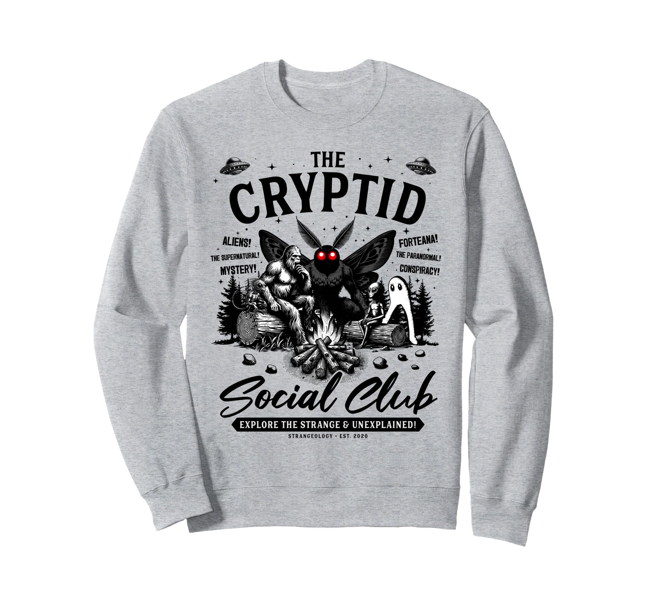 Cryptid Social Club Bigfoot Sweatshirt - Casual Everyday Wear for Adults - T-Shirt, Sweatshirt, Hoodie
