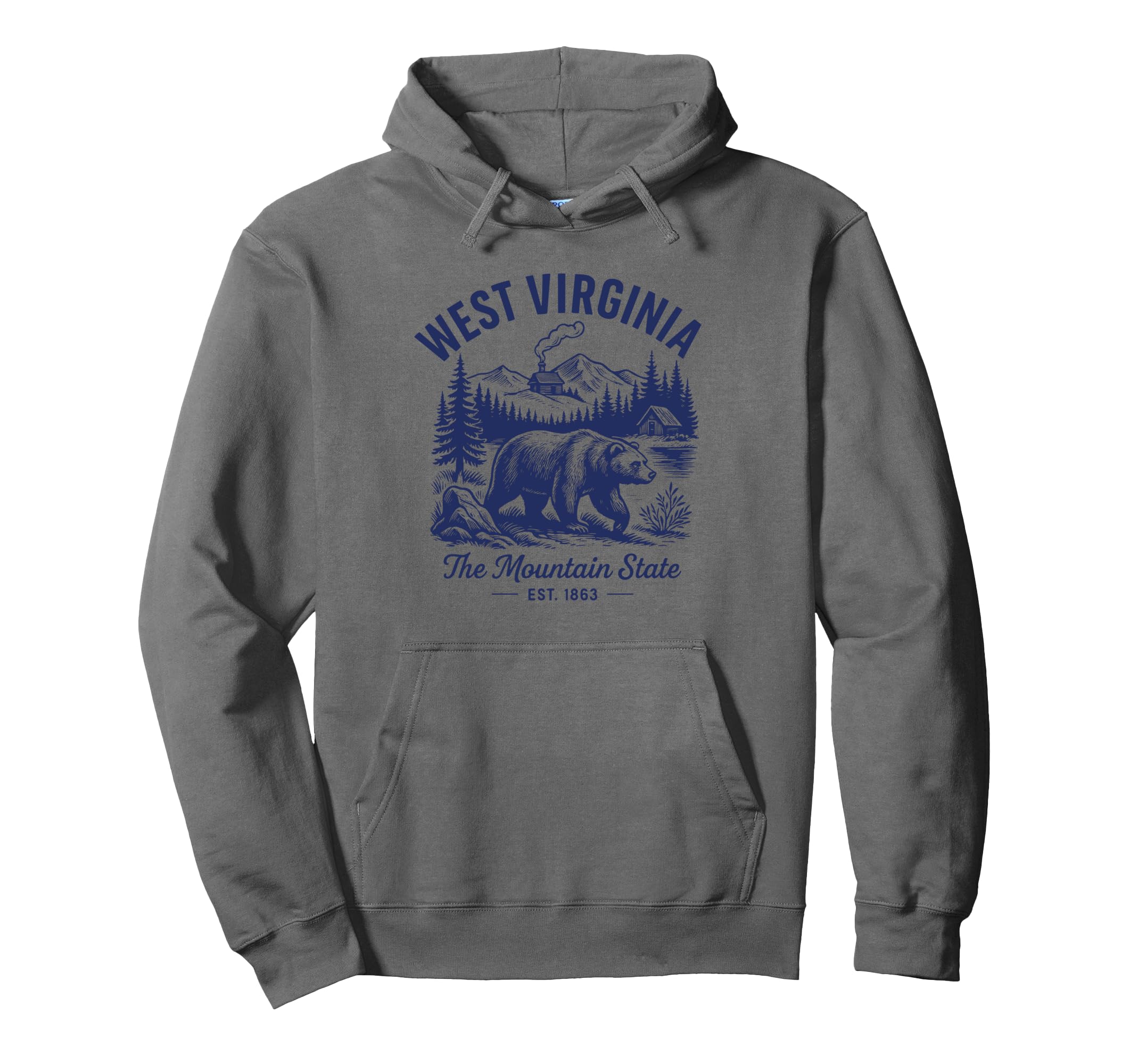 West Virginia State Est 1863 Hoodie - Custom Art Print Men Women - T-Shirt, Sweatshirt, Hoodie