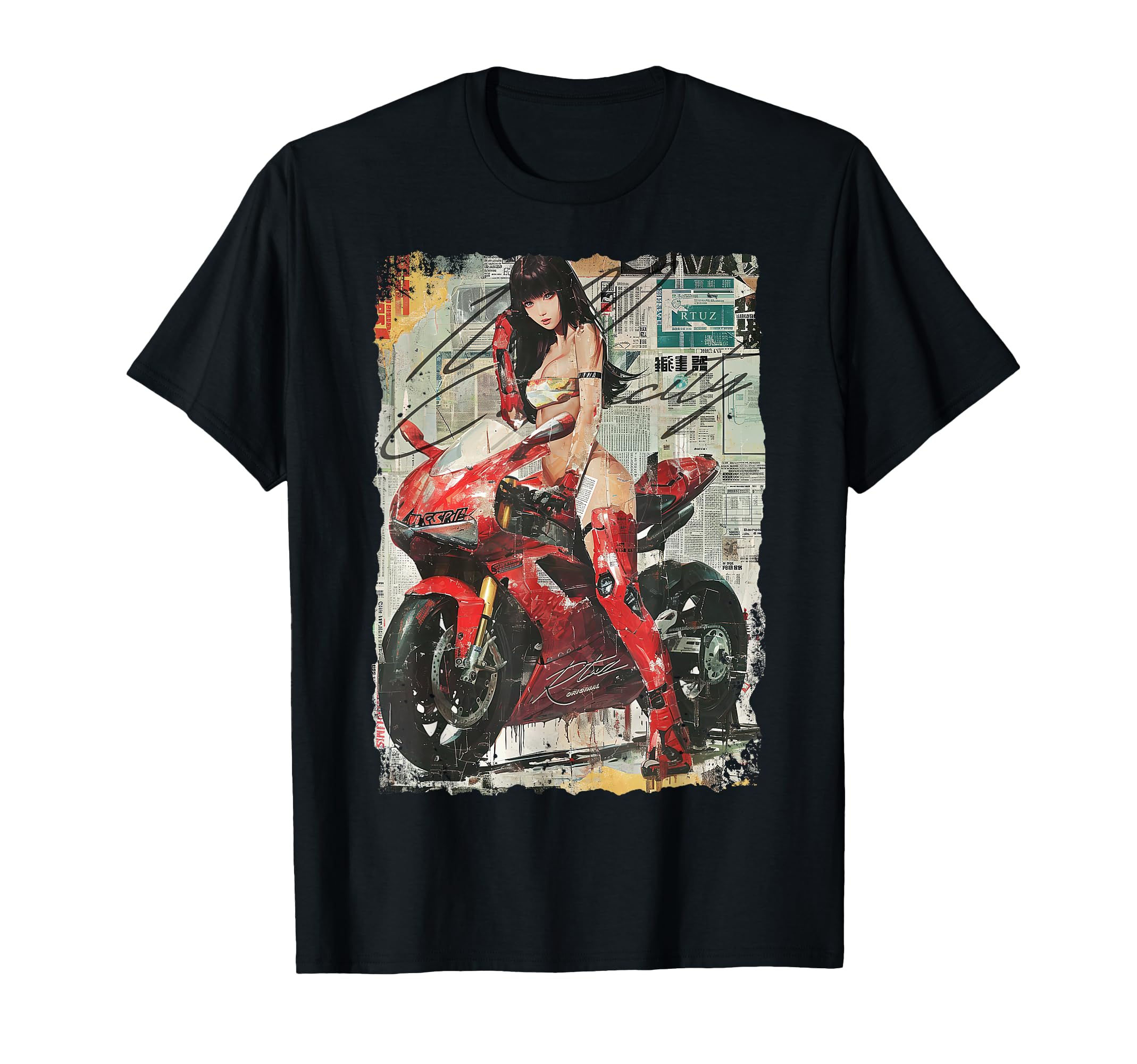 Supersport Bike Superbike Pin Up T-Shirt - Casual Everyday Wear Unisex - T-Shirt, Sweatshirt, Hoodie