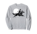 Minimalist Roping Cowboy Western Sweatshirt - Fun Novelty Design for Adults - T-Shirt, Sweatshirt, Hoodie