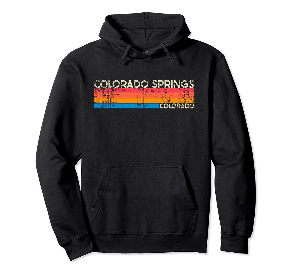Colorado Springs Distressed Hoodie - Casual Everyday Wear for Adults - T-Shirt, Sweatshirt, Hoodie
