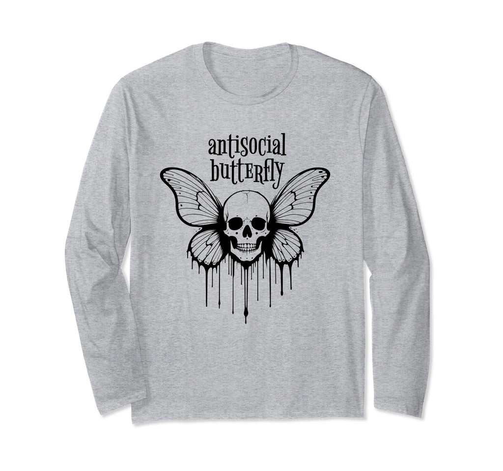 Antisocial Butterfly Introvert Macabre T-Shirt - Graphic Print Unisex - T-Shirt, Sweatshirt, Hoodie