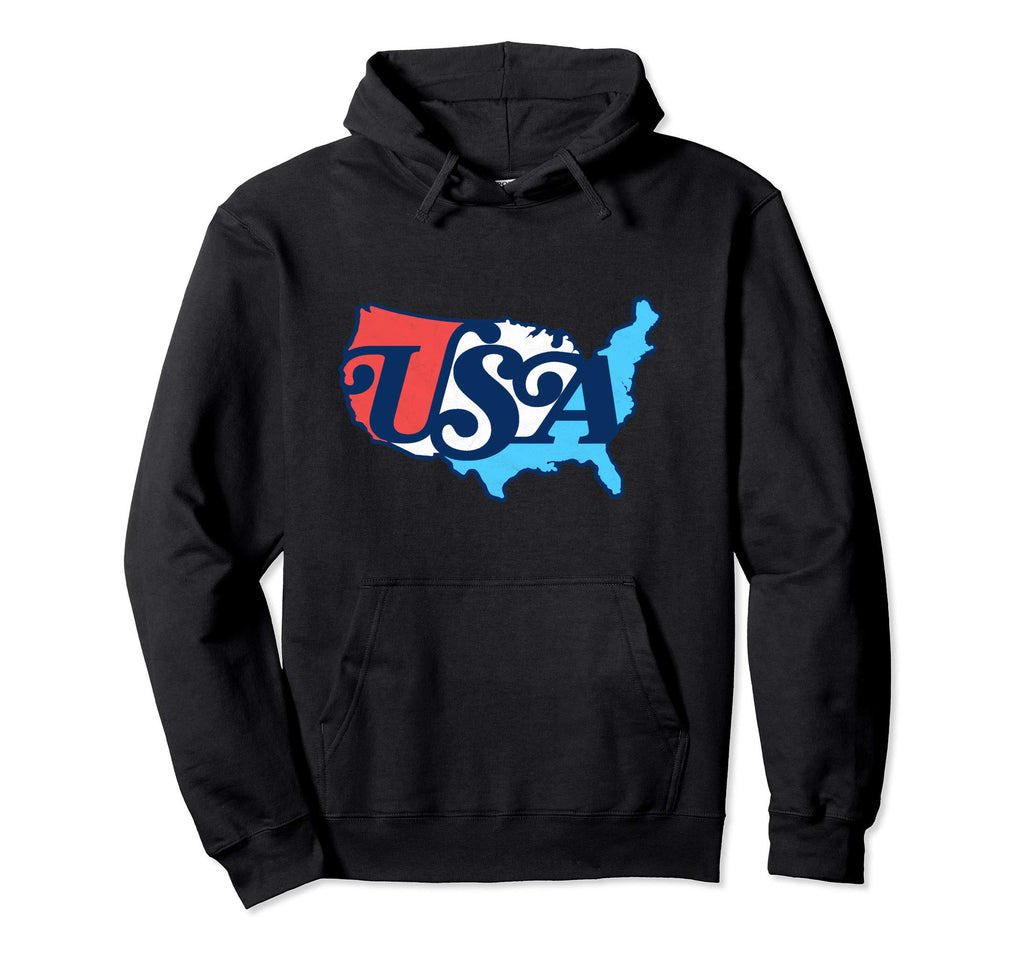 Usa Typography Patriotic 4Th July Hoodie - Casual Everyday Wear Unisex - T-Shirt, Sweatshirt, Hoodie