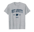 West Lafayette Ohio Oh Athletic Navy T-Shirt - Custom Art Print Men Women - T-Shirt, Sweatshirt, Hoodie