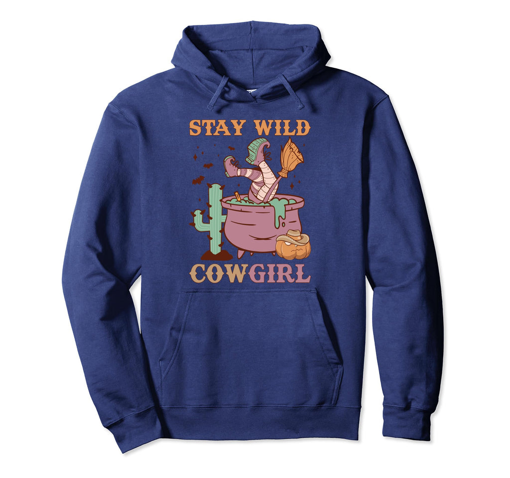 Groovy Stay Wild Cowgirl Halloween Western Hoodie - Graphic Print Unisex - T-Shirt, Sweatshirt, Hoodie