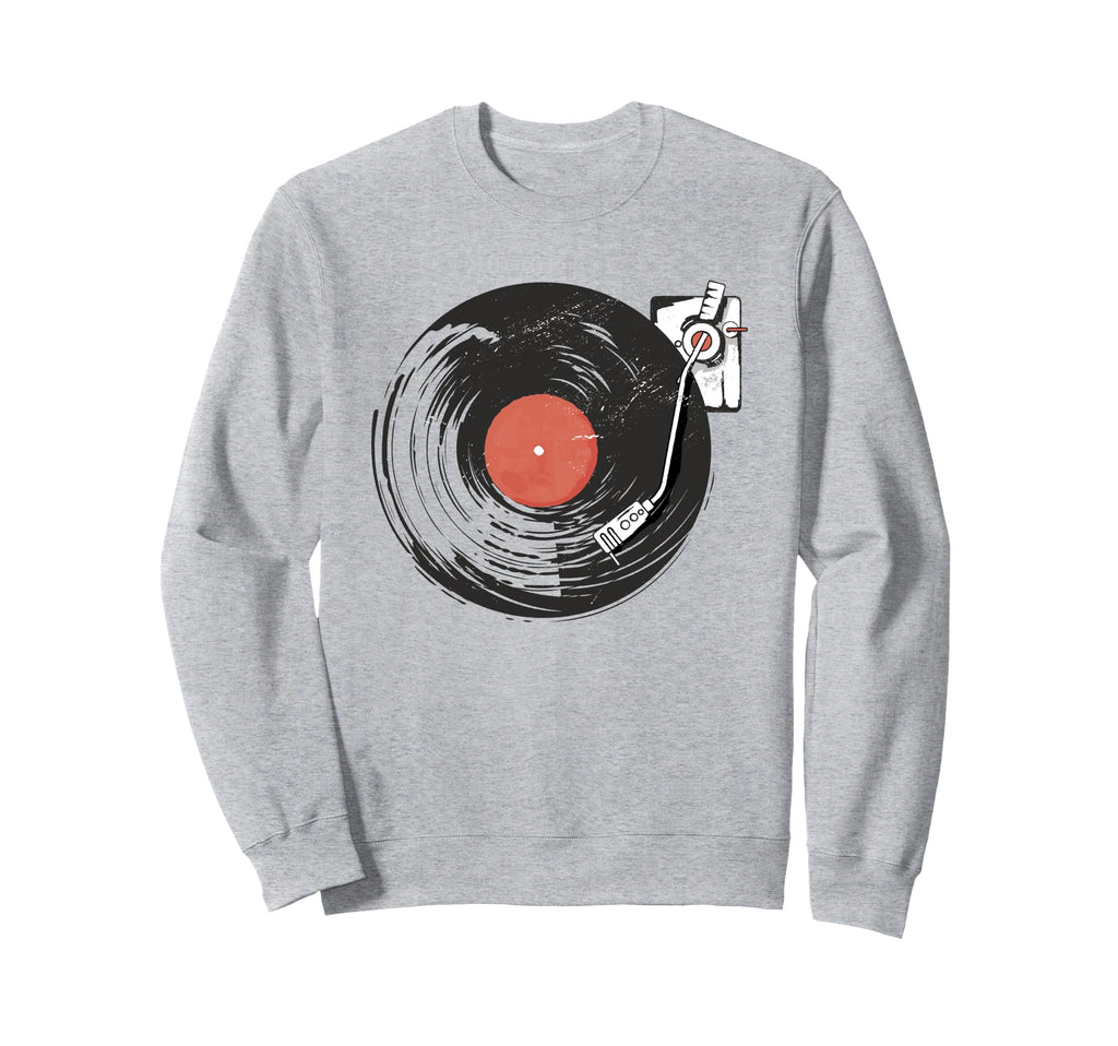 Record Player Tonearm Vinyl Music Sweatshirt - Minimalist Print for Adults - T-Shirt, Sweatshirt, Hoodie