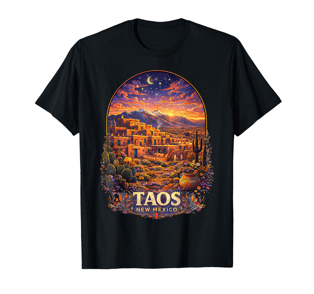 Taos New Mexico Southwest Desert Pueblo T-Shirt - Graphic Print for Adults - T-Shirt, Sweatshirt, Hoodie