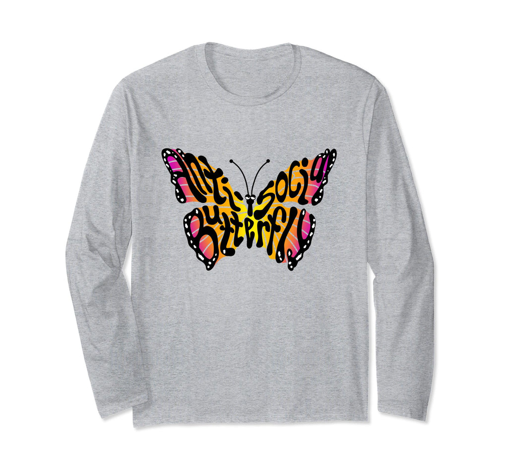 Anti Social Butterfly Beautiful T-Shirt - Aesthetic Graphic Men Women - T-Shirt, Sweatshirt, Hoodie
