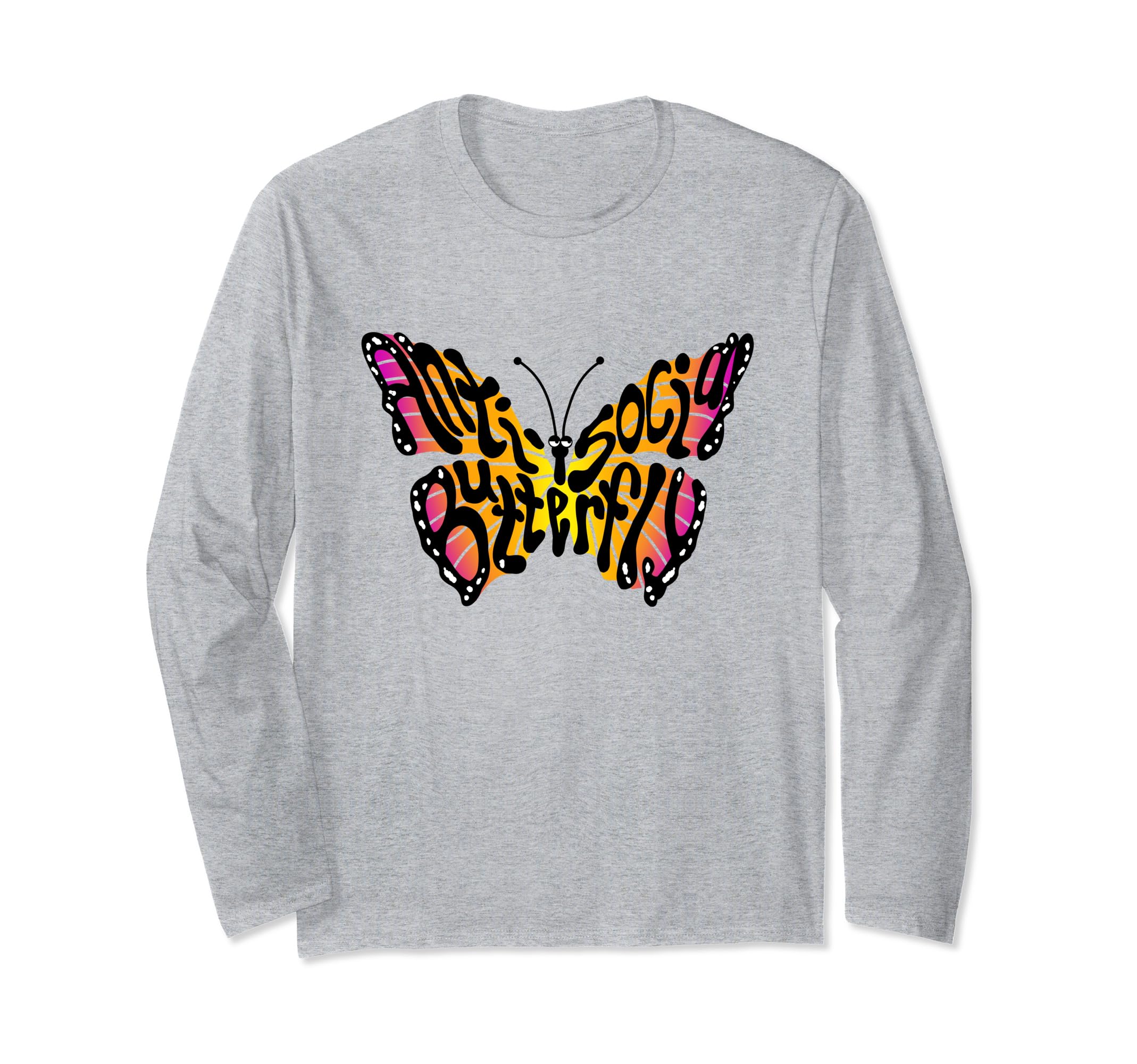 Anti Social Butterfly Beautiful T-Shirt - Aesthetic Graphic Men Women - T-Shirt, Sweatshirt, Hoodie