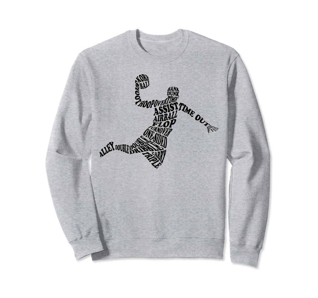 Basketball Player Typography Word Sweatshirt - Graphic Print Unisex - T-Shirt, Sweatshirt, Hoodie