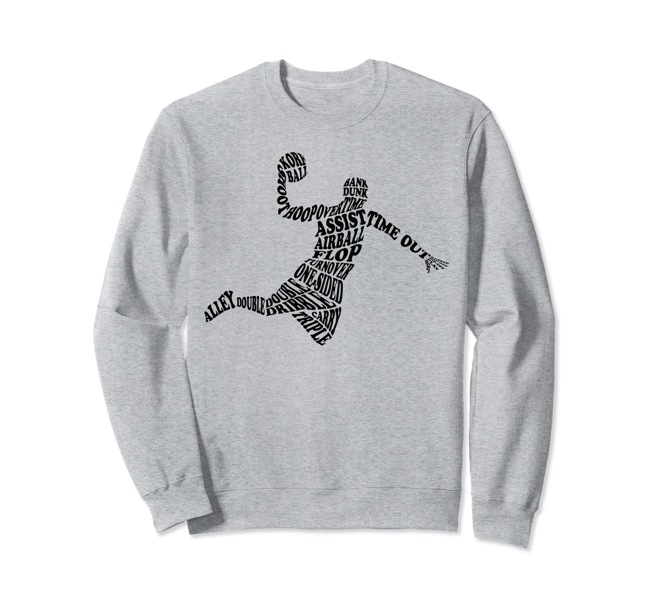Basketball Player Typography Word Sweatshirt - Graphic Print Unisex - T-Shirt, Sweatshirt, Hoodie